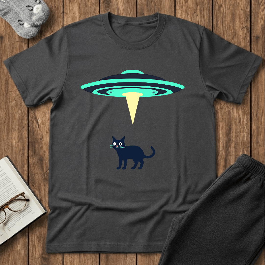 Abducted By Aliens Cat T-Shirt