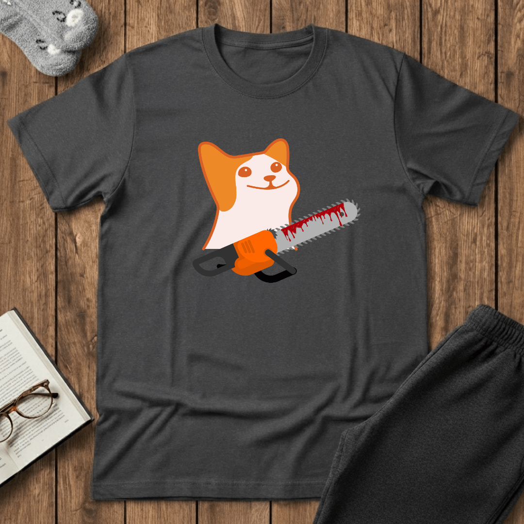 Creepy Cat With Chainsaw T-Shirt