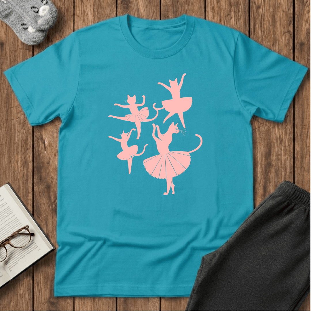 Ballet Cat Silhouette Dance T-Shirt