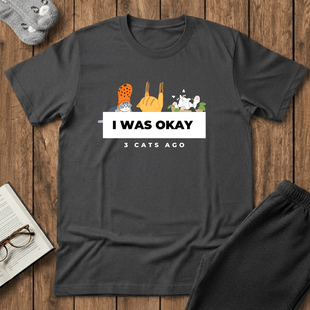 I Was Okay 3 Cats Ago T-Shirt