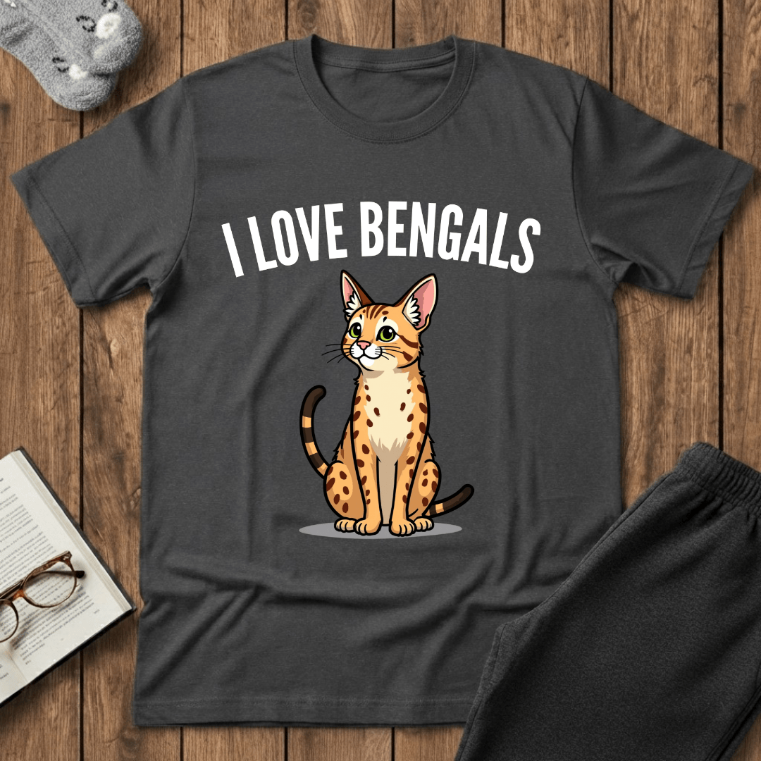 I ❤️ Bengals Cat T-Shirt