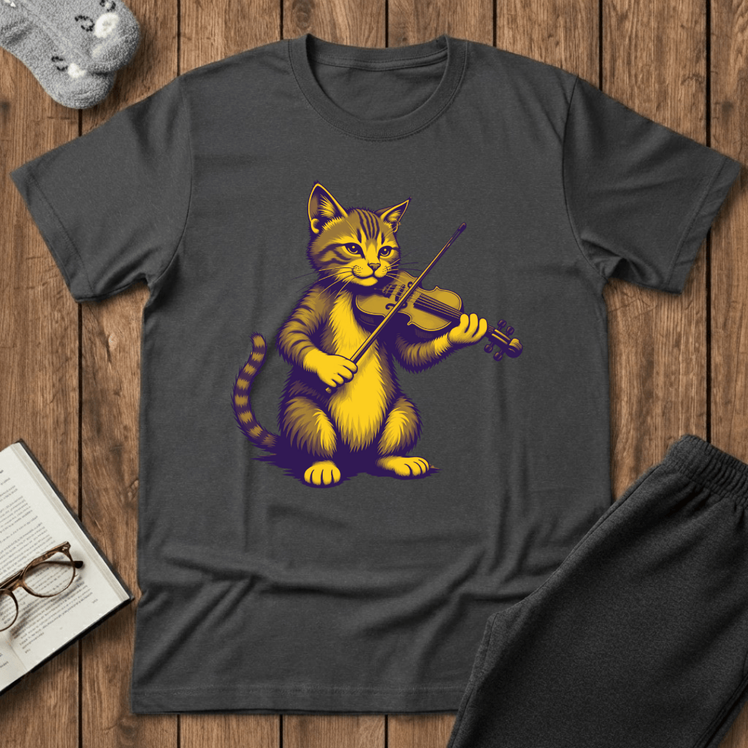 Cat Fiddlin’ Violin T-Shirt