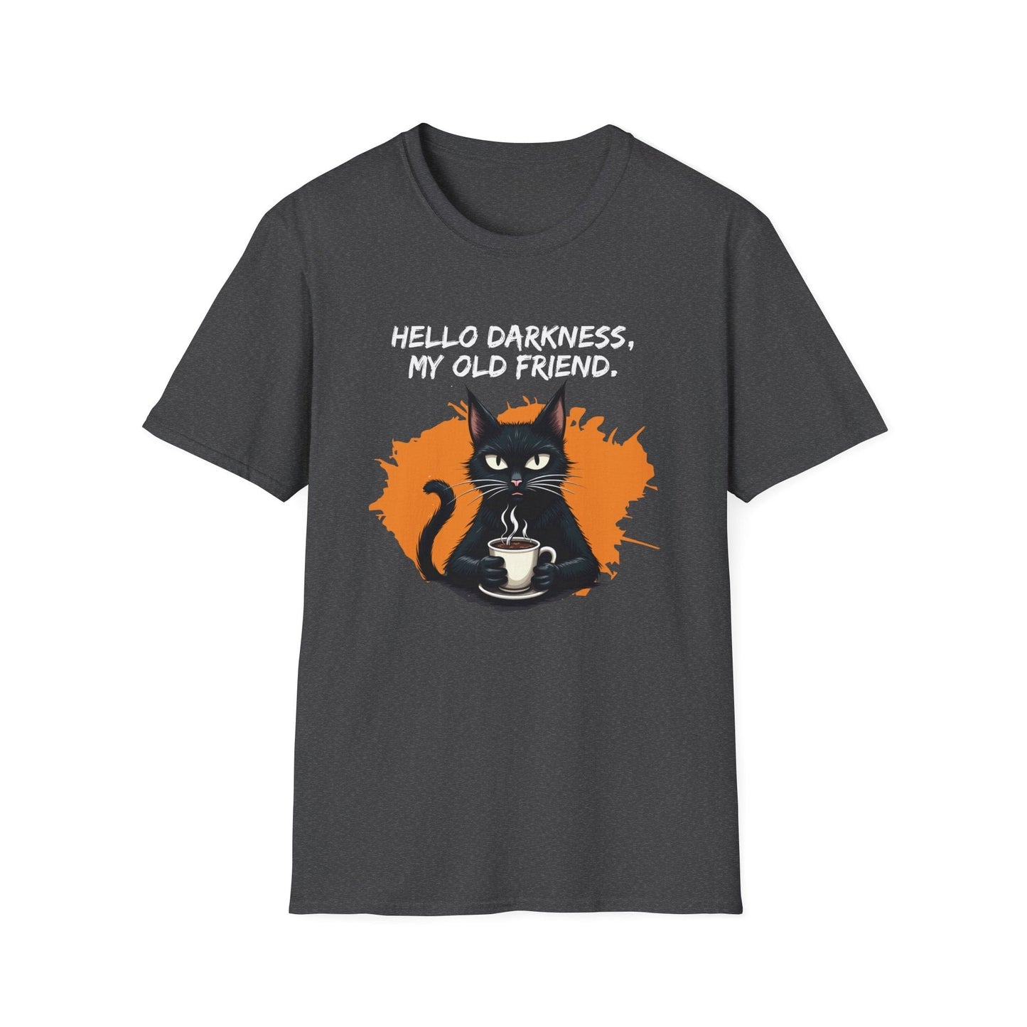 Hello Darkness, My Old Friend (Coffee Cat) T-Shirt