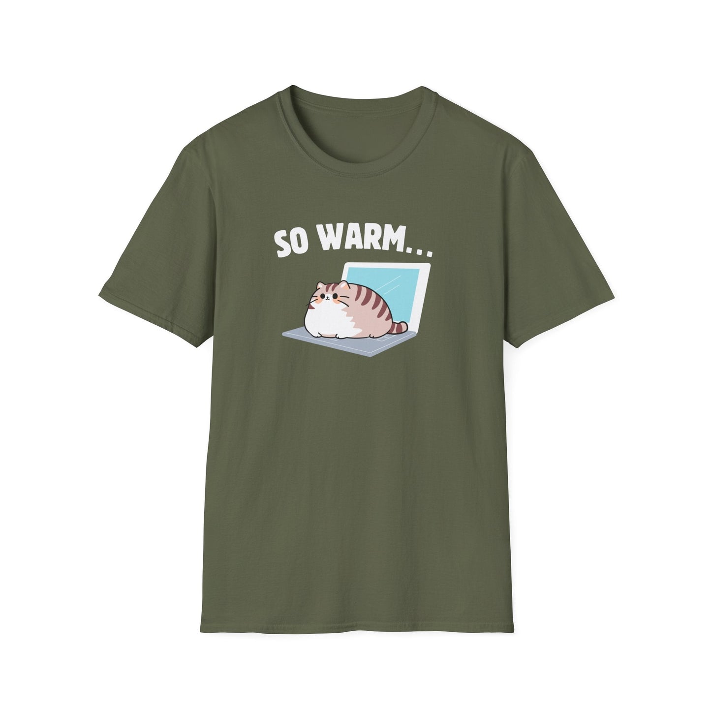 So Warm Laptop Cat T-Shirt