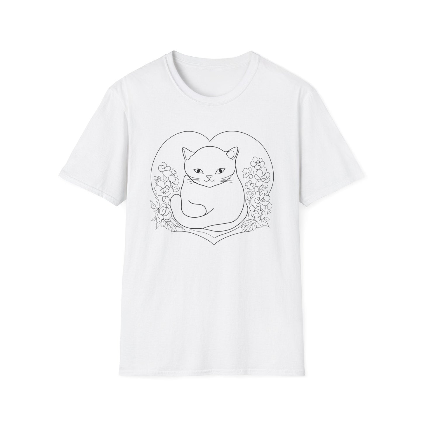 Heartful Wildflower Cat T-Shirt