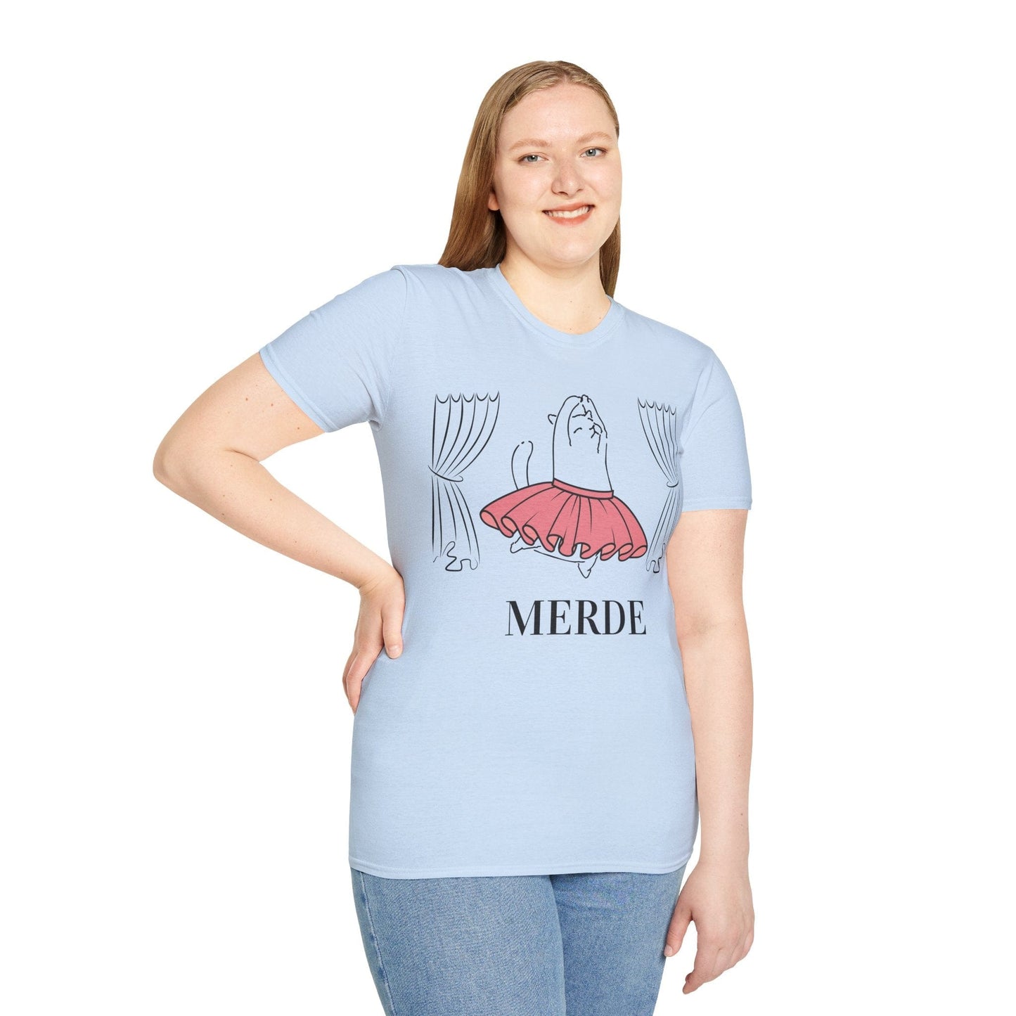 Merde - Break a Leg Ballet Cat T-Shirt