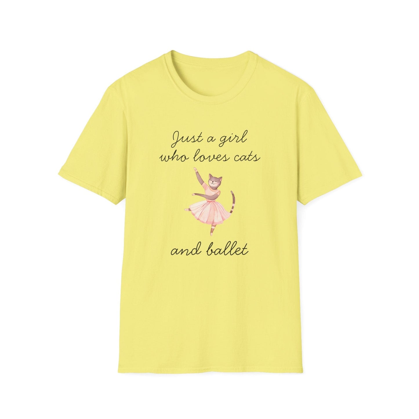 Just a Girl Who Loves Cats and Ballet T-Shirt