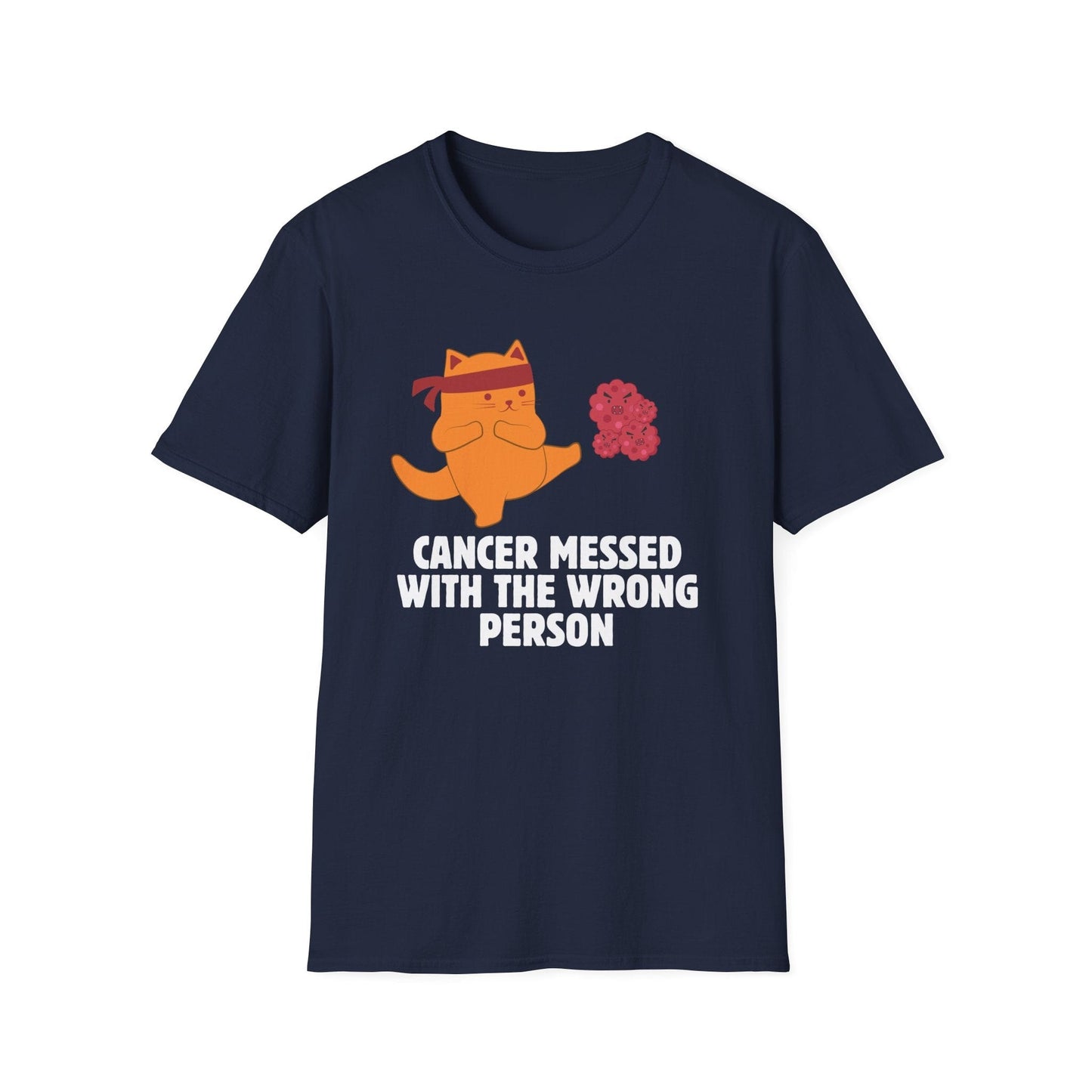 Cancer Messed With the Wrong Person Ninja Cat T-Shirt