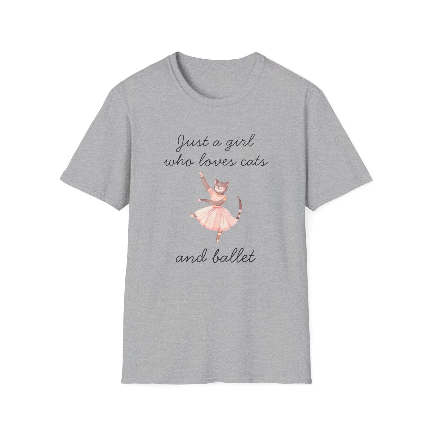 Just a Girl Who Loves Cats and Ballet T-Shirt