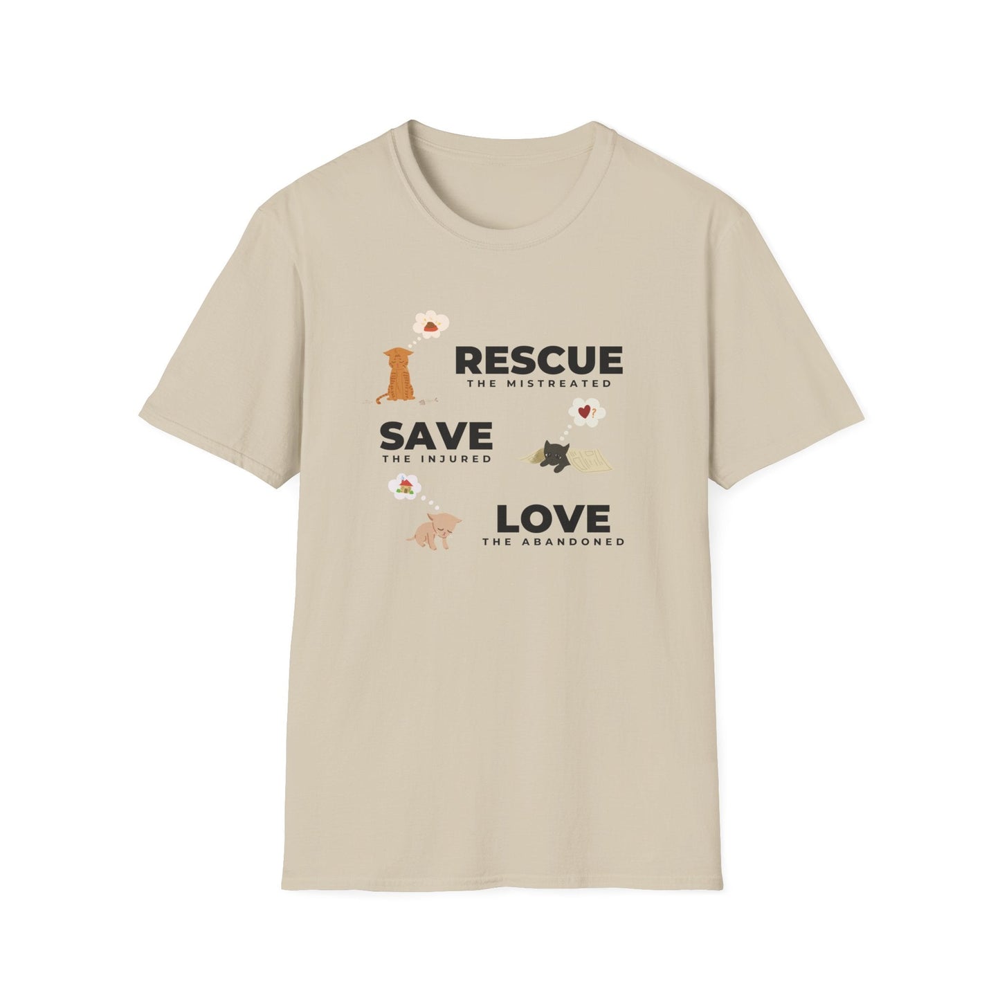 Rescue Save Love Cats T-Shirt