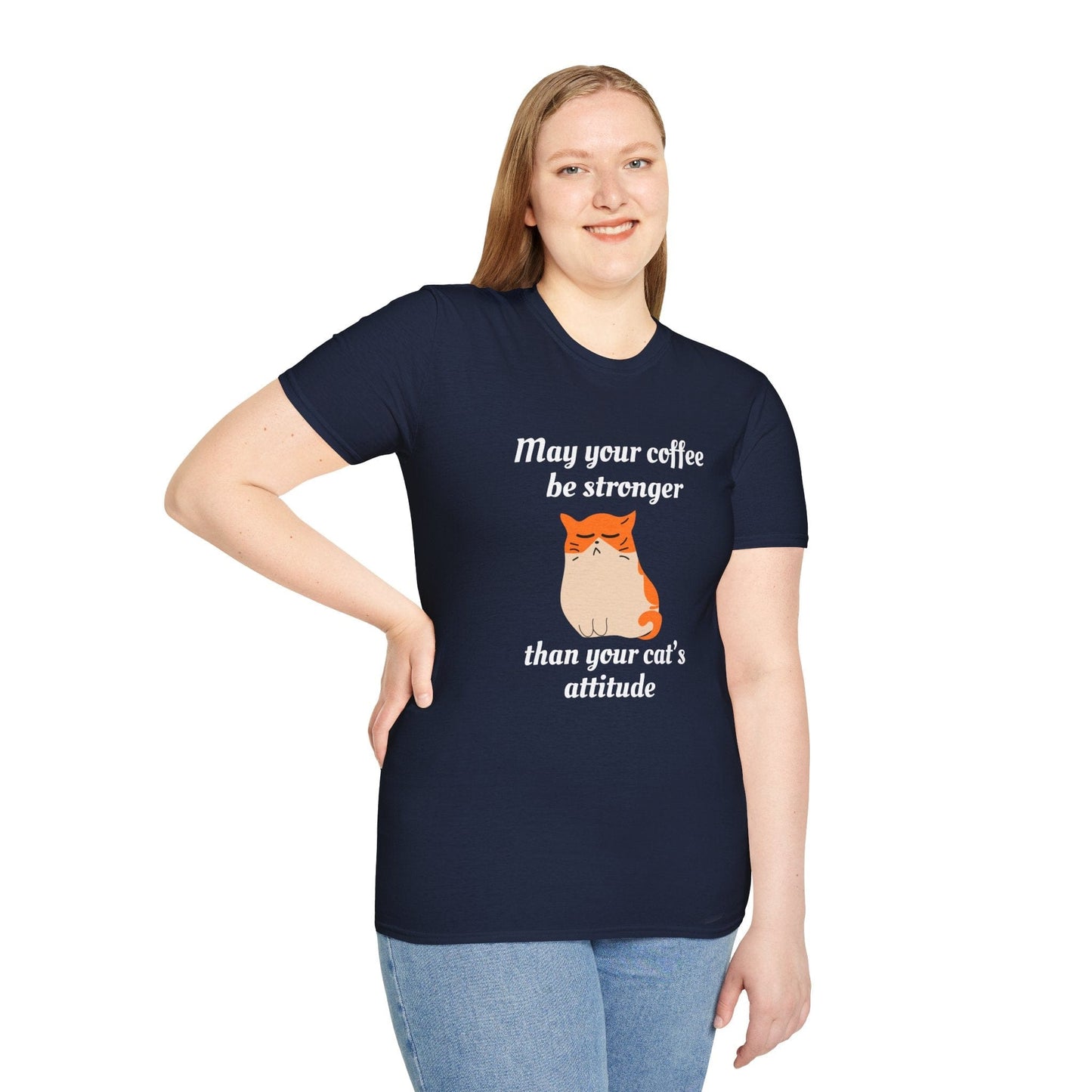 Strong Coffee, Sassy Cat T-Shirt