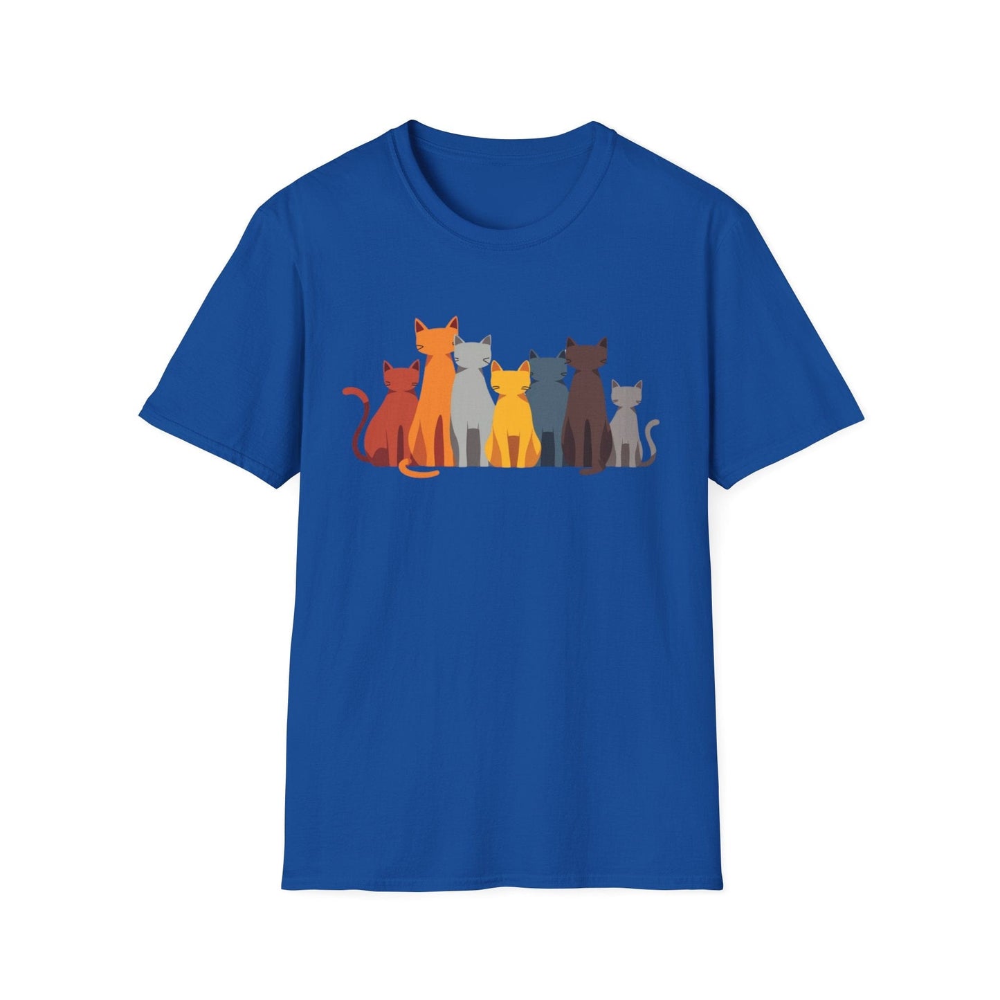 Cat Crowd Color Block T-Shirt