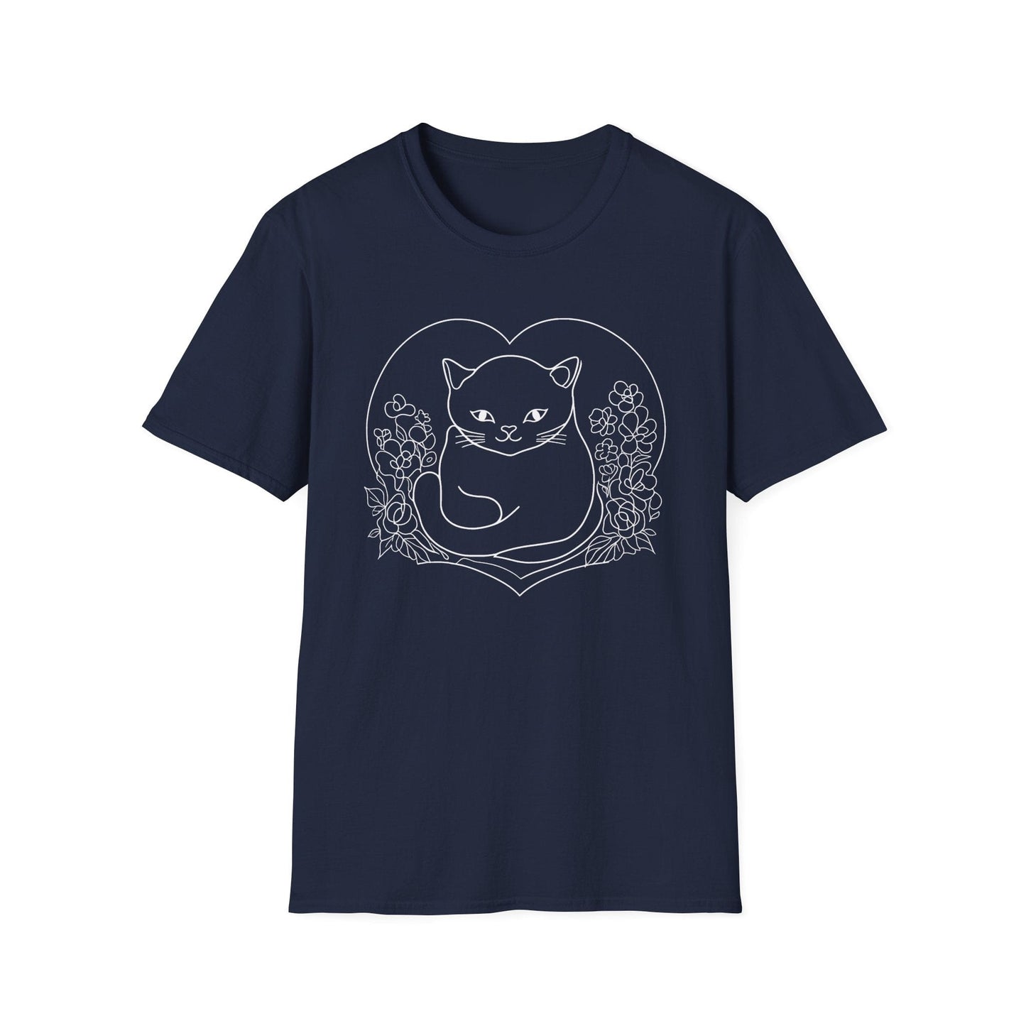 Heartful Wildflower Cat T-Shirt