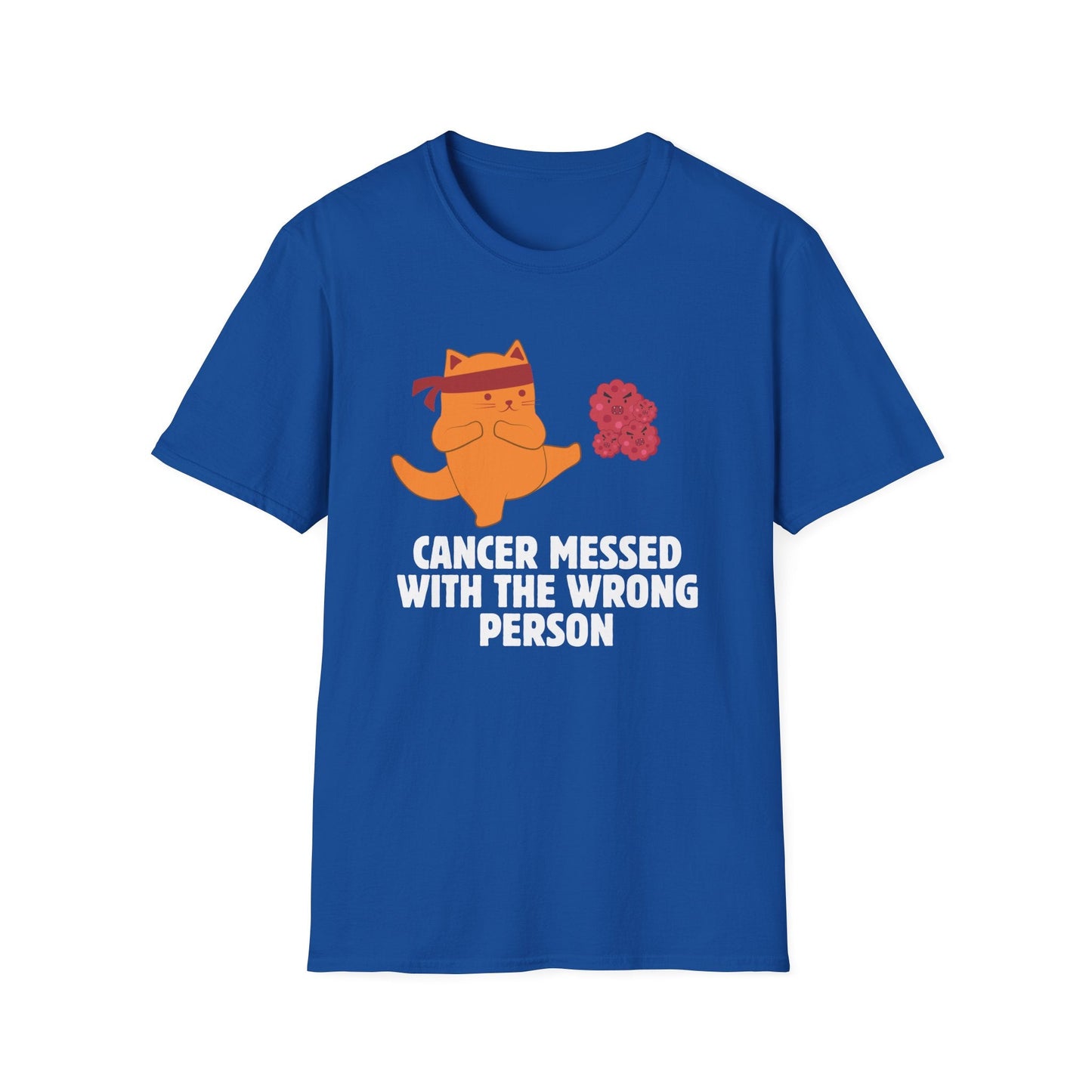 Cancer Messed With the Wrong Person Ninja Cat T-Shirt