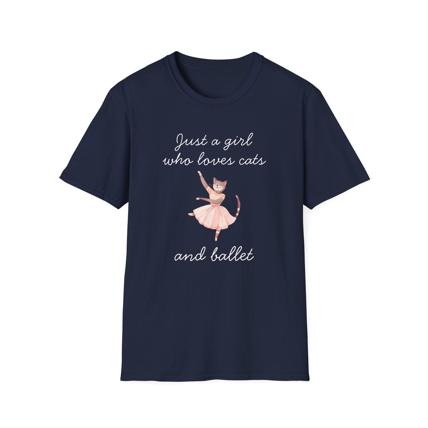 Just a Girl Who Loves Cats and Ballet T-Shirt