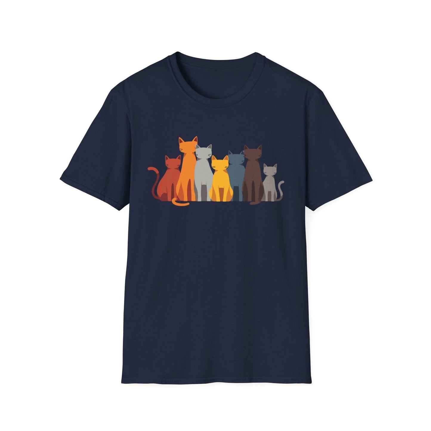 Cat Crowd Color Block T-Shirt