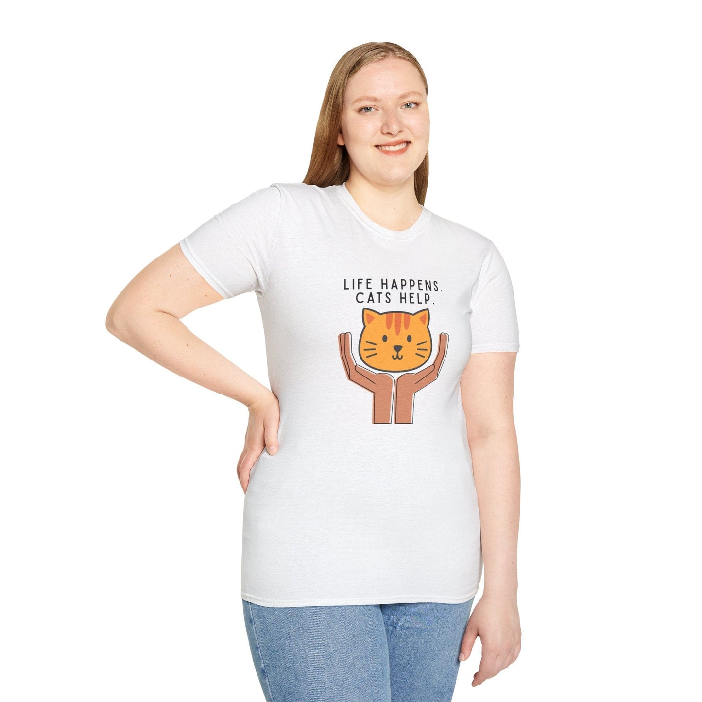 Life Happens. Cats Help T-Shirt