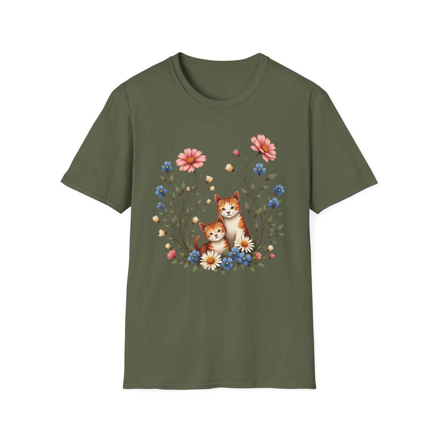 Two Cute Kitties in Bloom T-Shirt