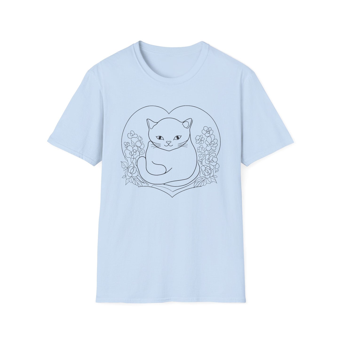 Heartful Wildflower Cat T-Shirt