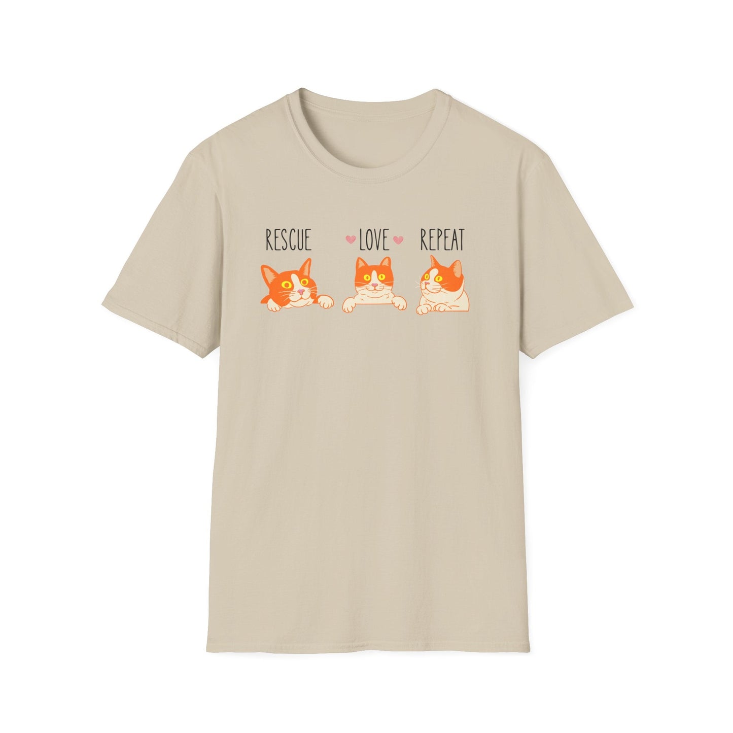 Rescue Love Repeat Cats T-Shirt