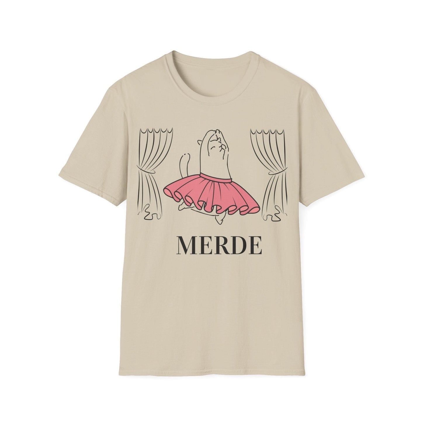 Merde - Break a Leg Ballet Cat T-Shirt