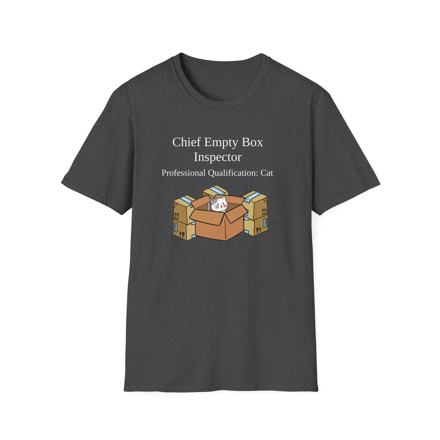 Chief Empty Box Inspector Cat T-Shirt
