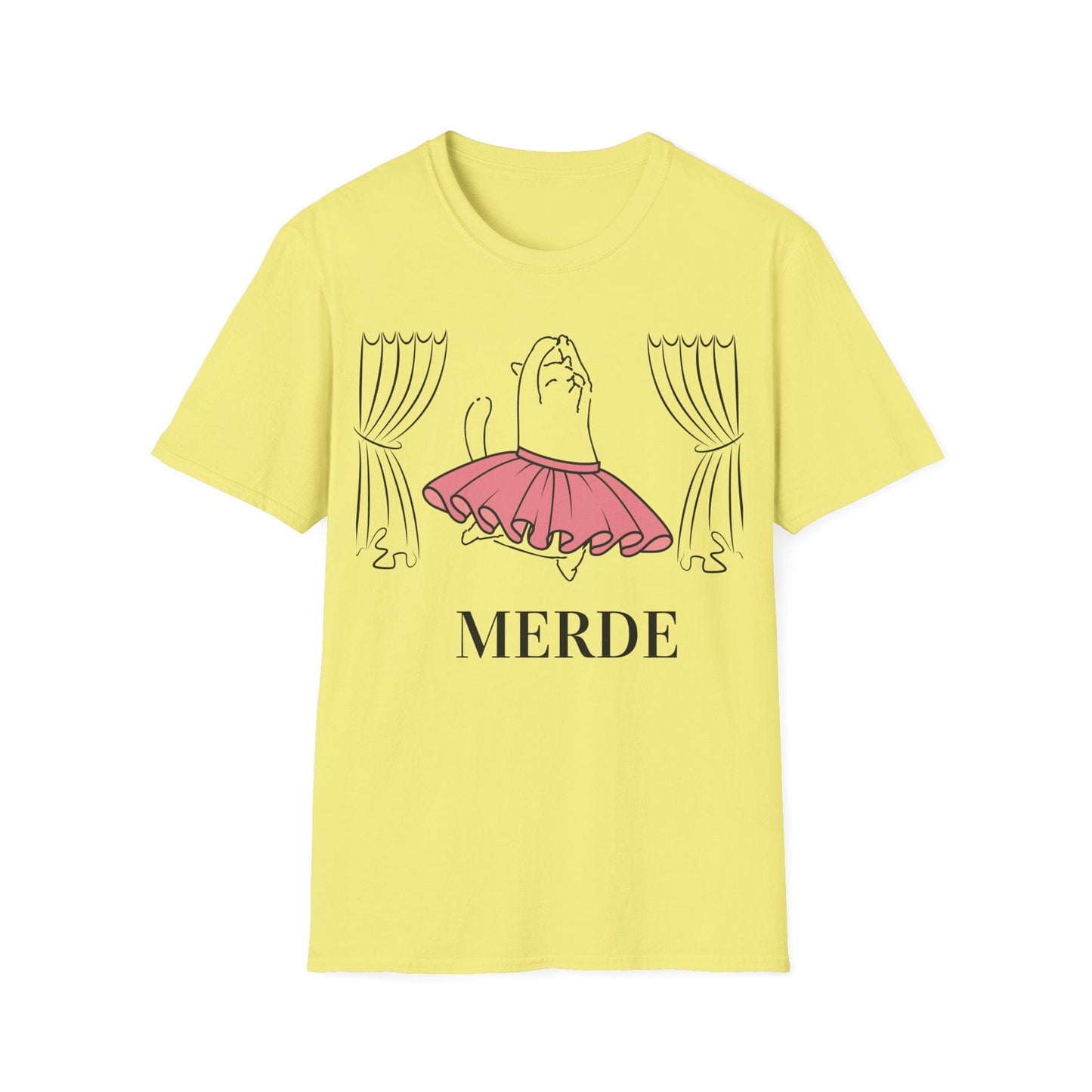 Merde - Break a Leg Ballet Cat T-Shirt