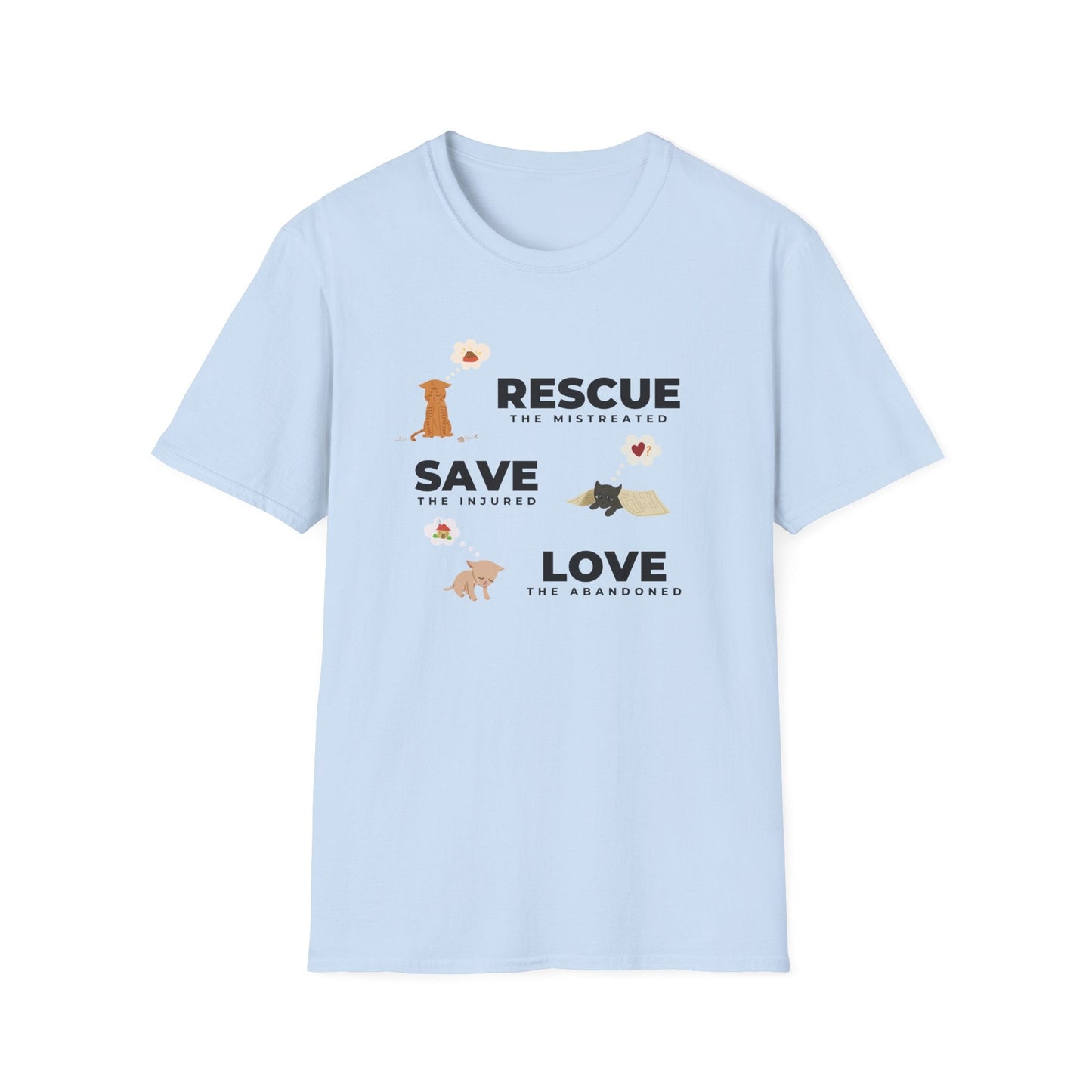 Rescue Save Love Cats T-Shirt
