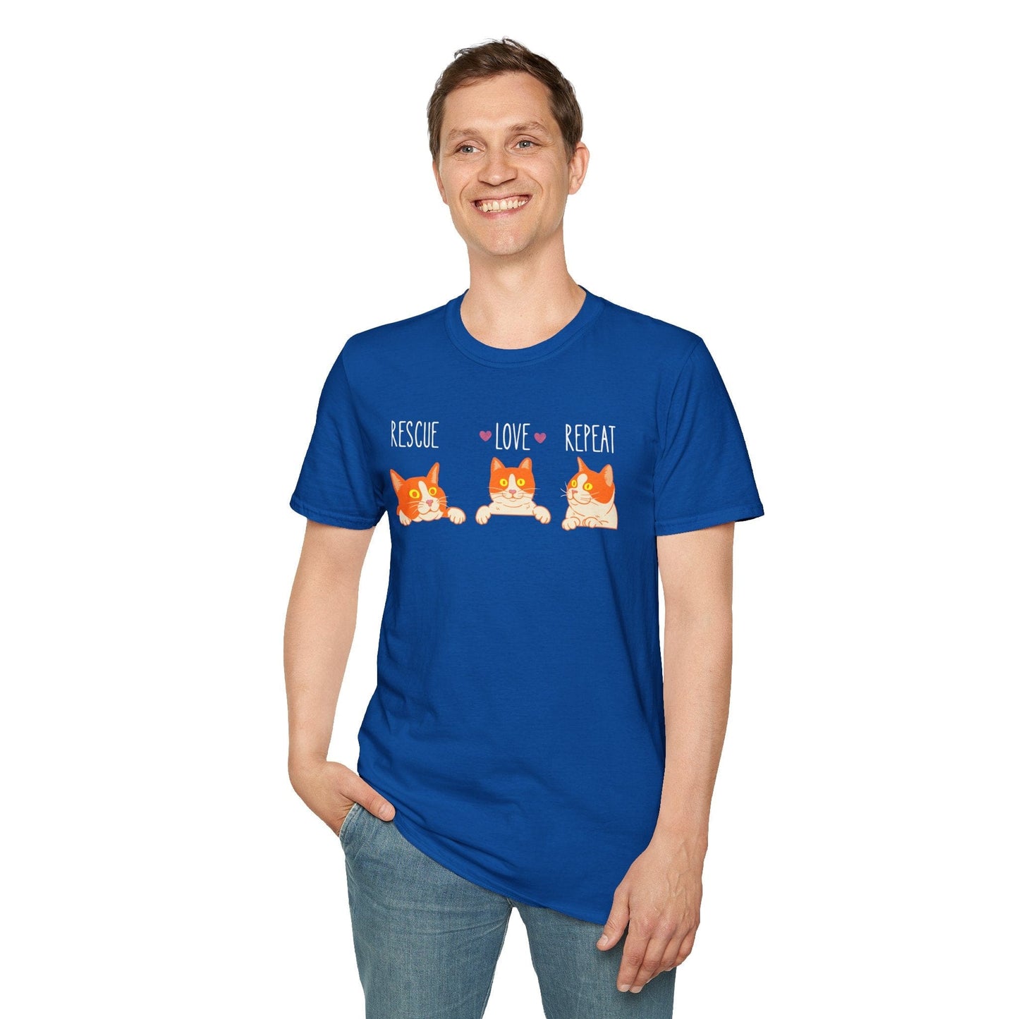 Rescue Love Repeat Cats T-Shirt