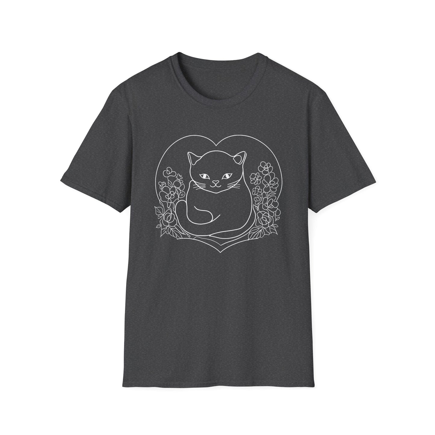 Heartful Wildflower Cat T-Shirt