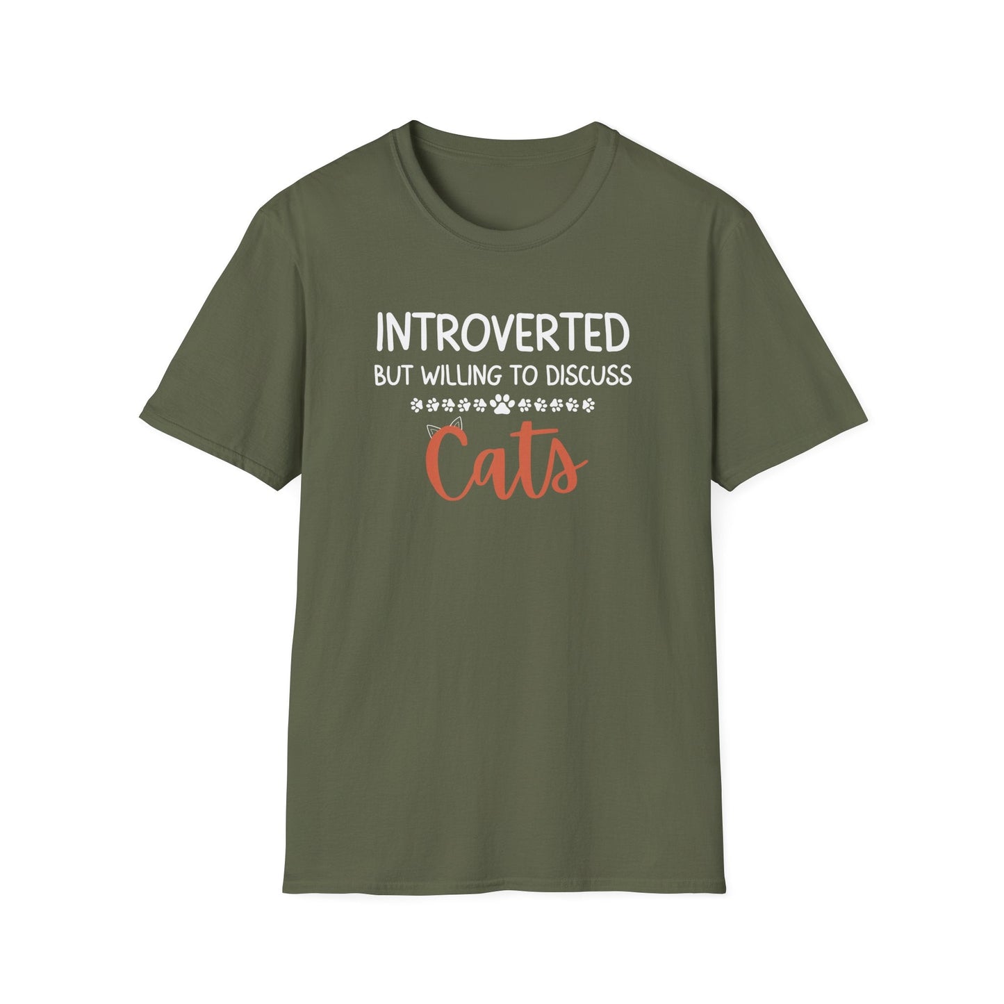 Introverted But Willing To Discuss Cats T-Shirt