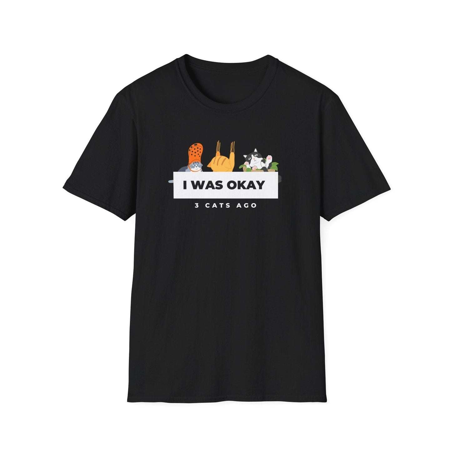I Was Okay 3 Cats Ago T-Shirt