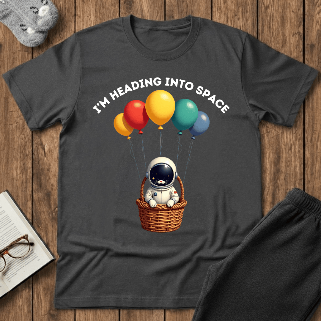 Space Kitty Balloon Ride T-Shirt
