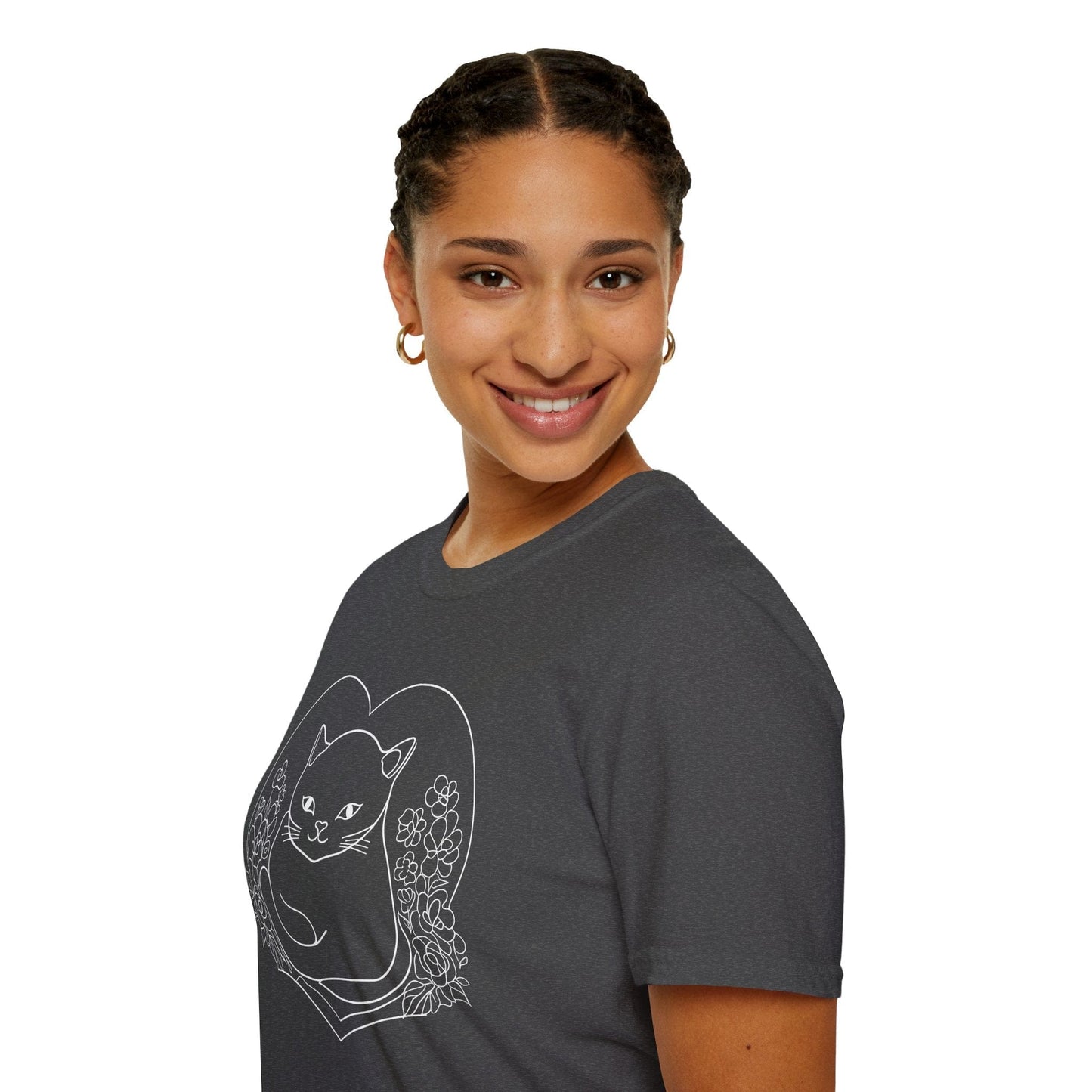 Heartful Wildflower Cat T-Shirt