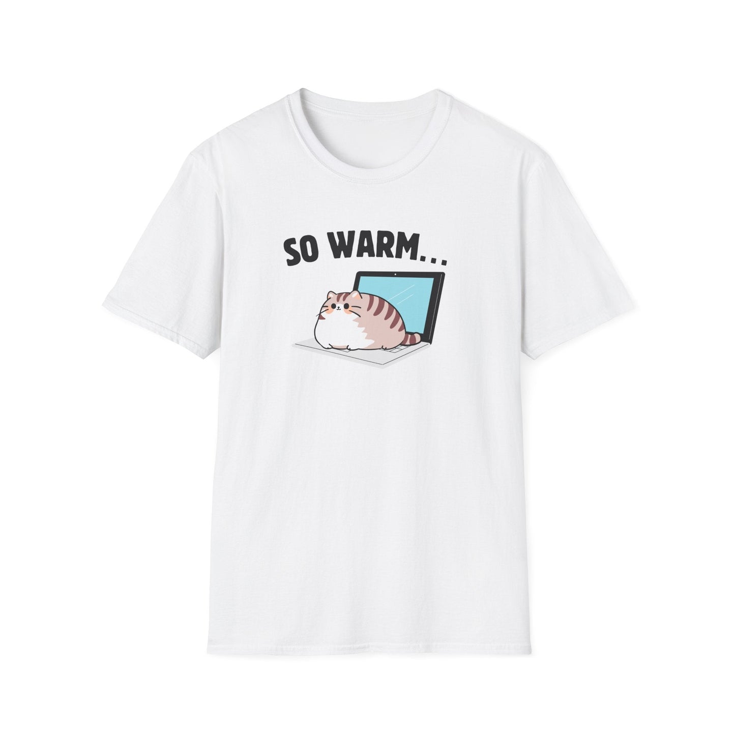 So Warm Laptop Cat T-Shirt