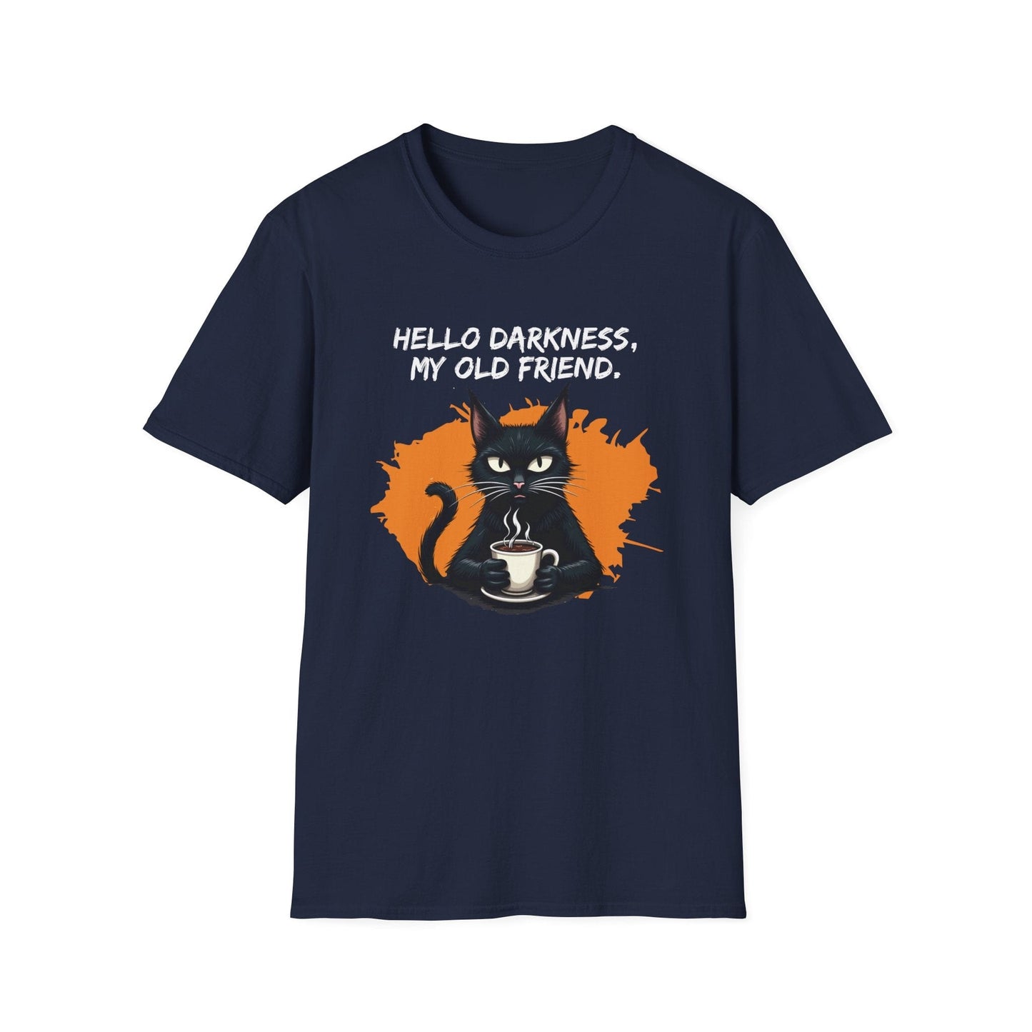 Hello Darkness, My Old Friend (Coffee Cat) T-Shirt