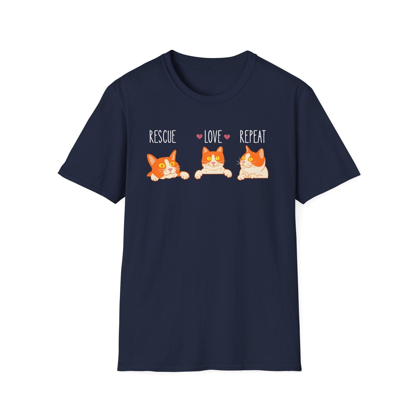 Rescue Love Repeat Cats T-Shirt