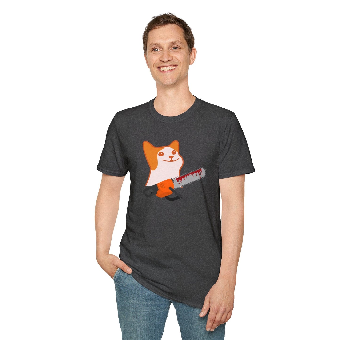 Creepy Cat With Chainsaw T-Shirt