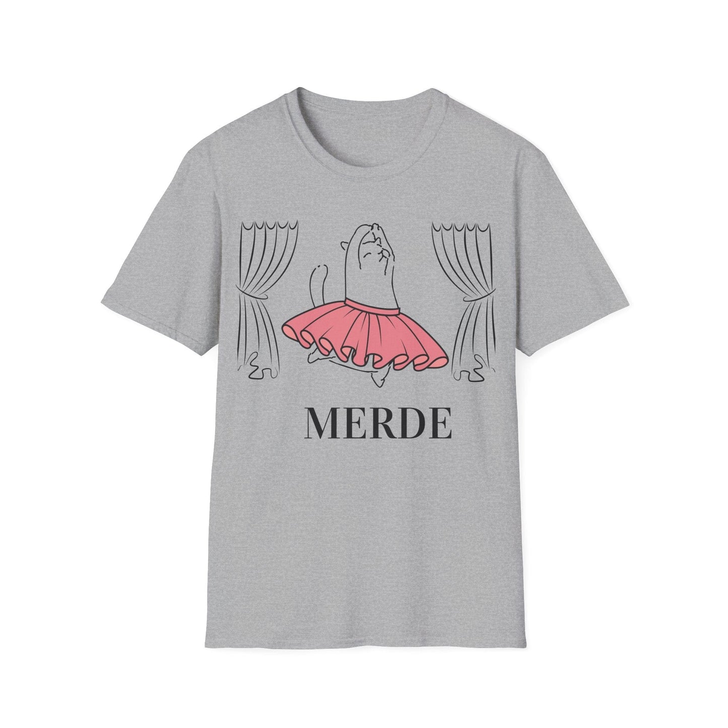 Merde - Break a Leg Ballet Cat T-Shirt