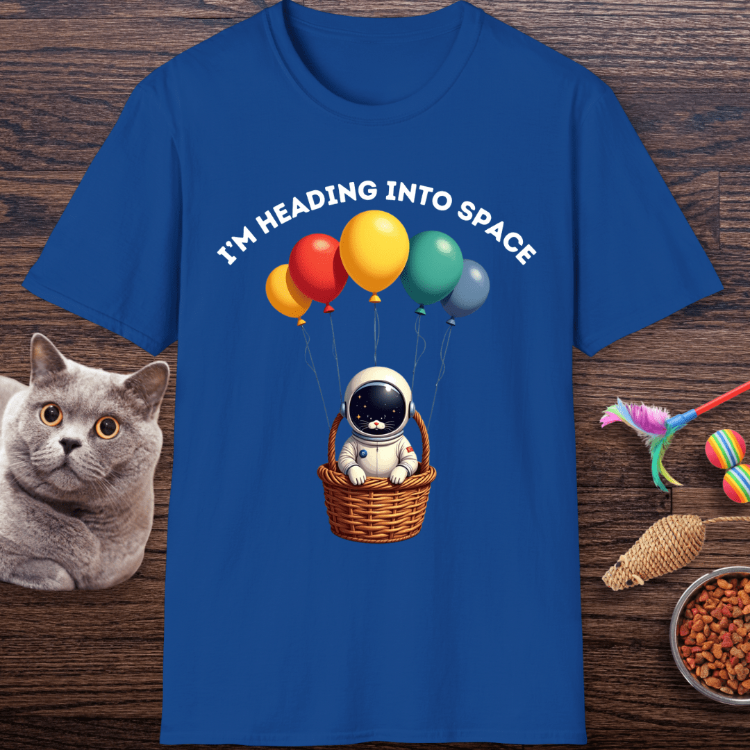 Space Kitty Balloon Ride T-Shirt