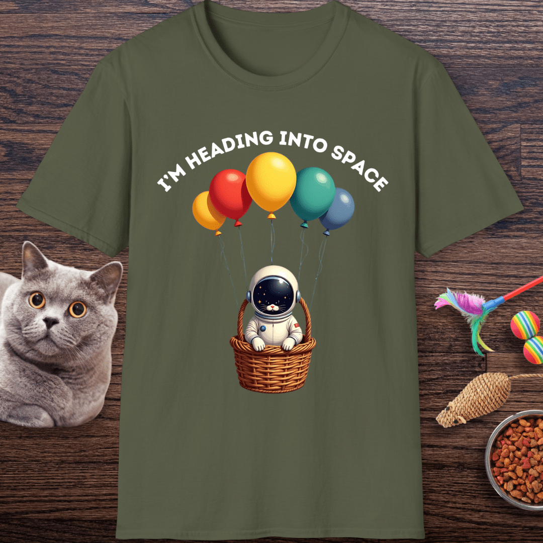 Space Kitty Balloon Ride T-Shirt