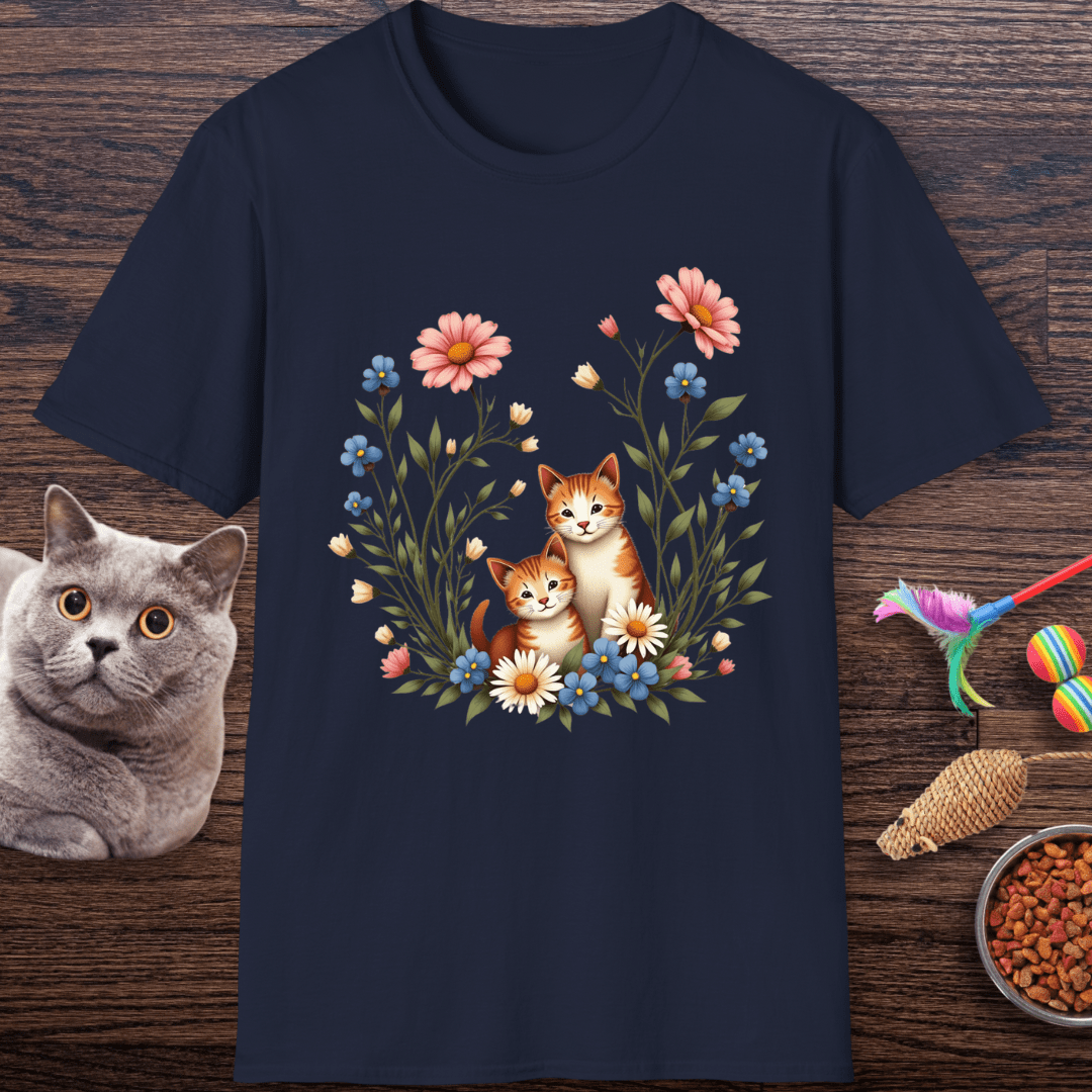 Two Cute Kitties in Bloom T-Shirt