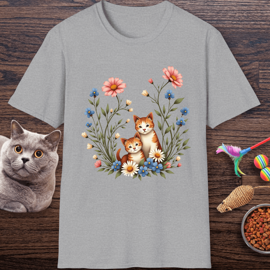 Two Cute Kitties in Bloom T-Shirt
