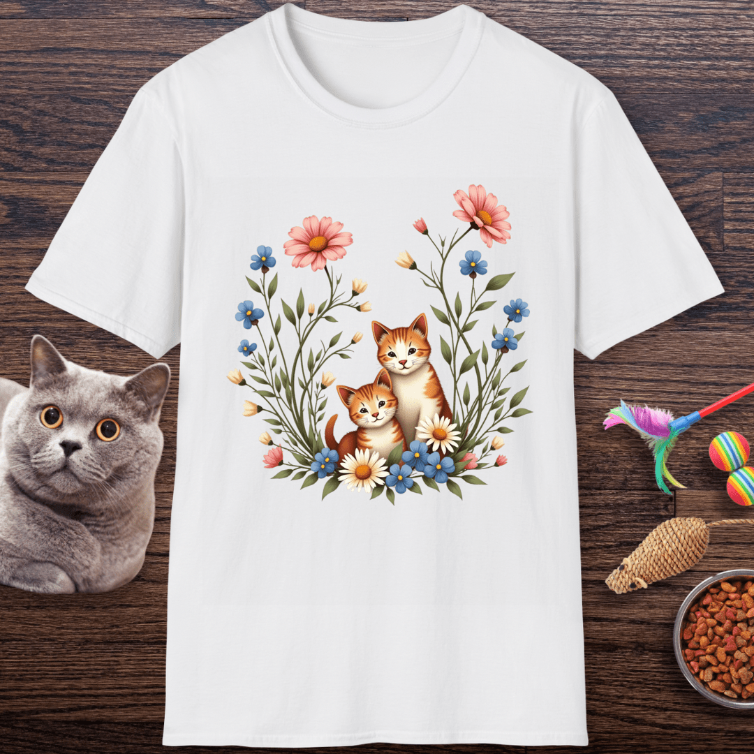Two Cute Kitties in Bloom T-Shirt