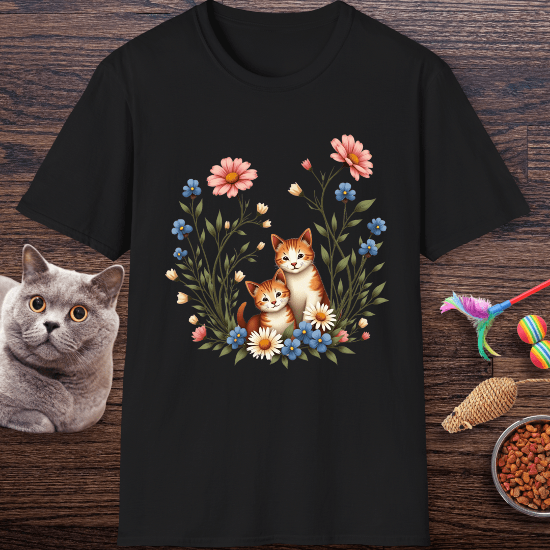 Two Cute Kitties in Bloom T-Shirt