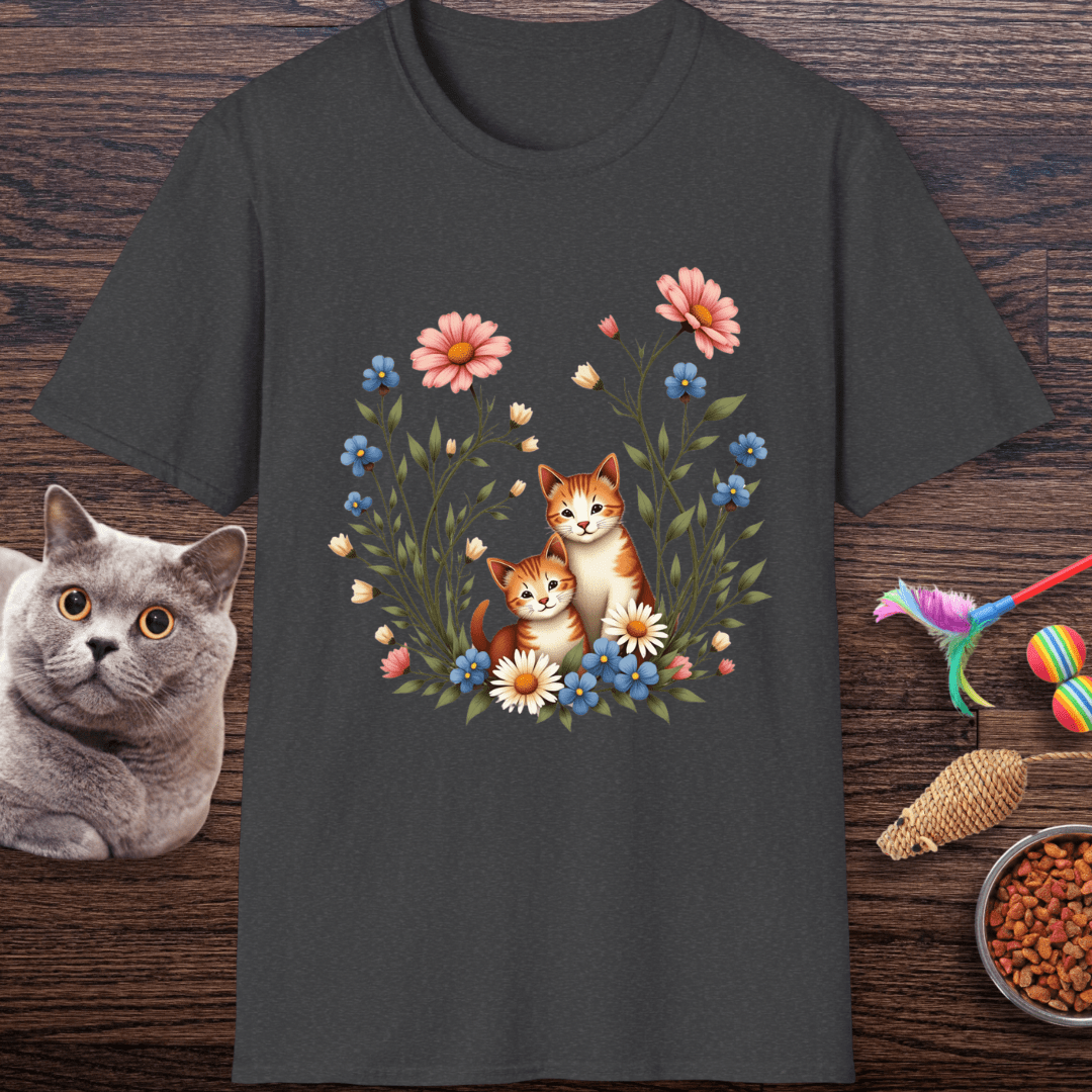 Two Cute Kitties in Bloom T-Shirt