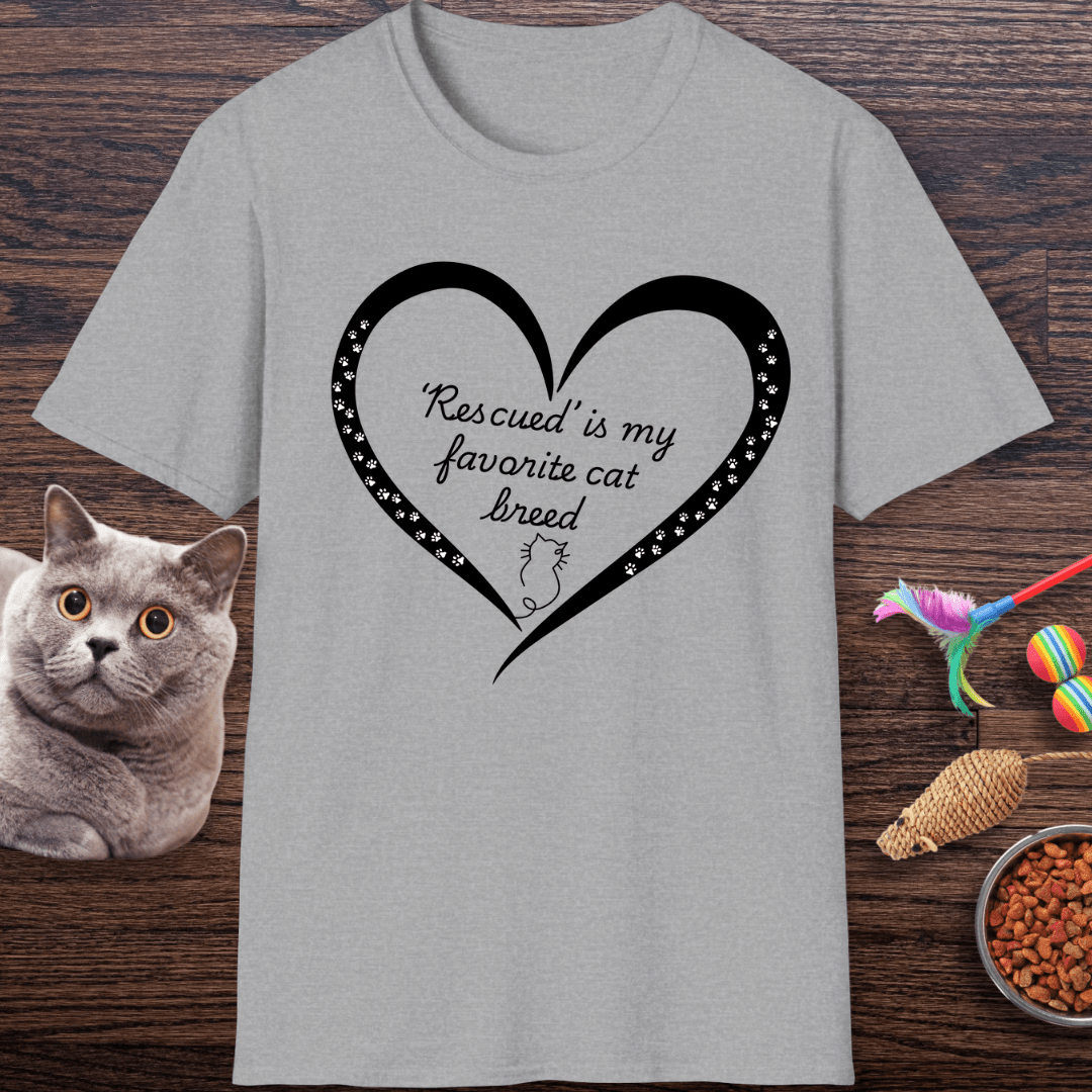 ‘Rescued’ Is My Favorite Cat Breed T-Shirt