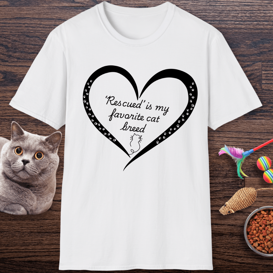 ‘Rescued’ Is My Favorite Cat Breed T-Shirt