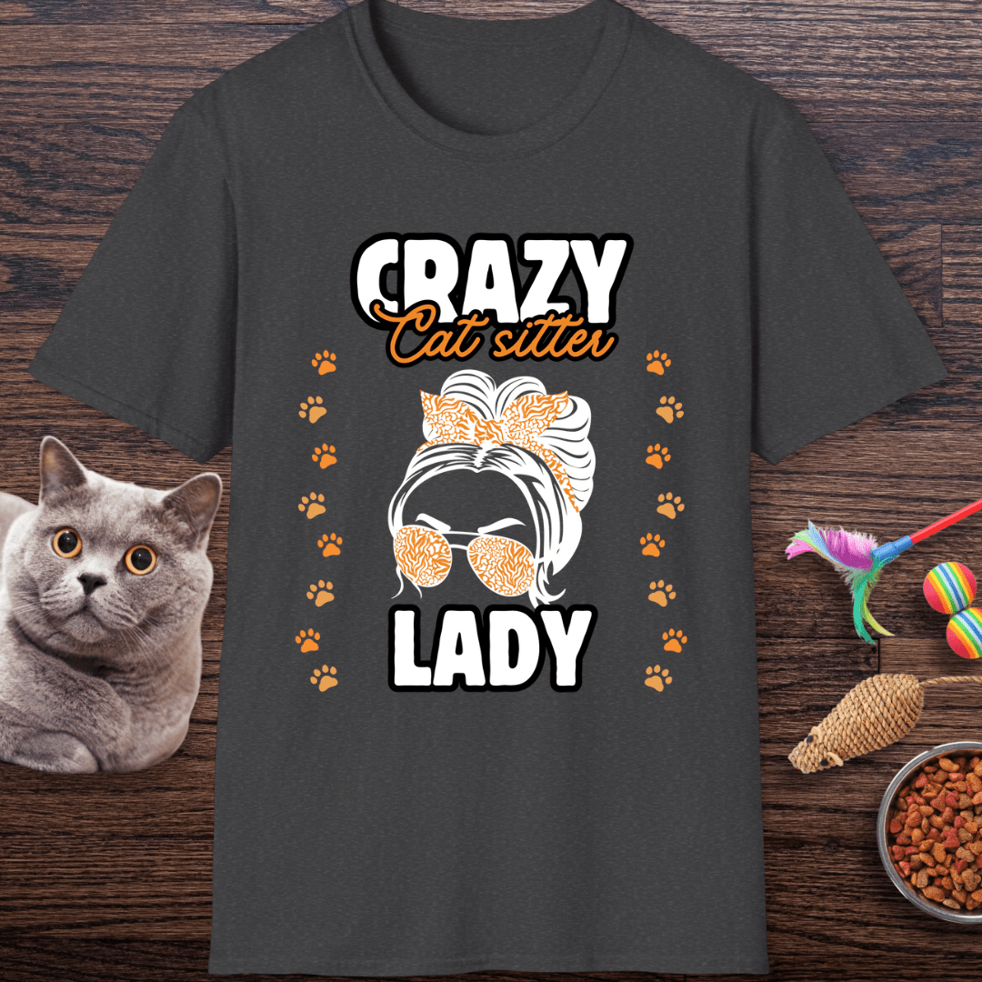 Crazy Cat Sitter Lady T-Shirt