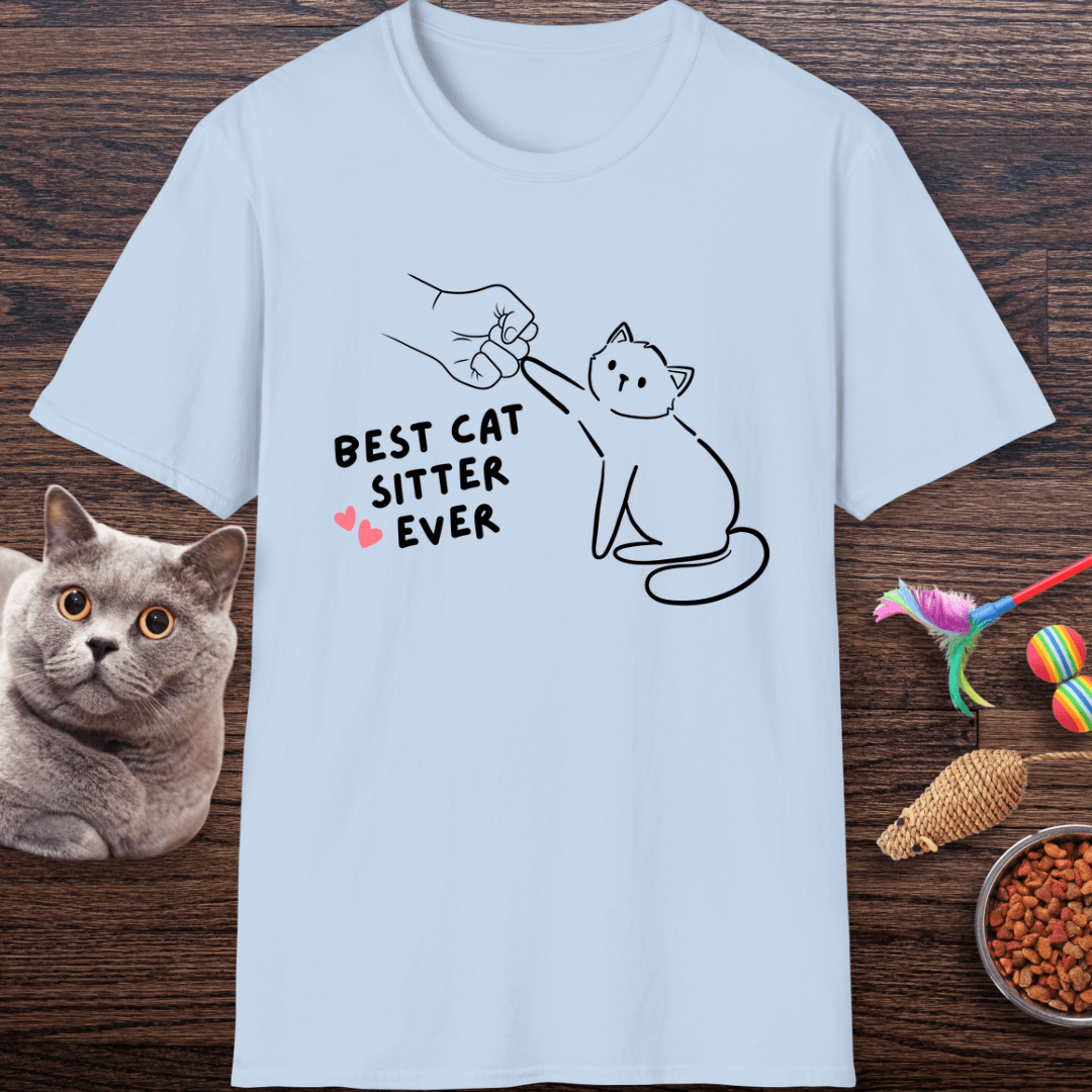 Best Cat Sitter Ever Fist Bump T-Shirt